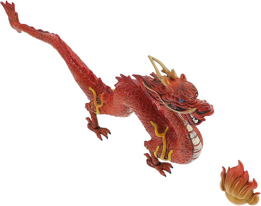 三頭龍 フィギュア 黒と赤 約30cm Amazon.co.jp: 双子座&天才 中国龍 2024年 海龍 マスコット